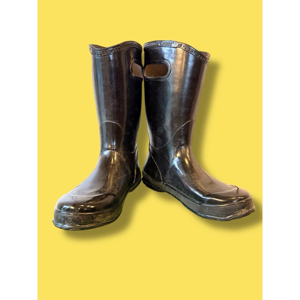 Bogs Tall Slip On Rainboots Youth Size 4 Black